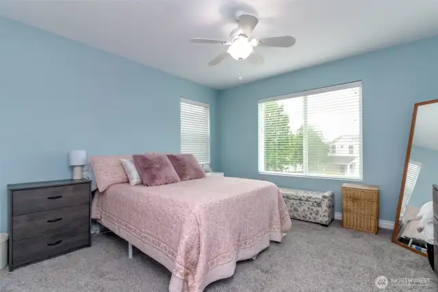 All bedrooms are good in size & have walk-in closets.