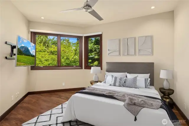 2nd bedroom on main floor (virtually staged)