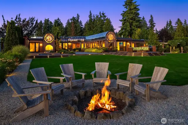 Best way to end the day - wood burning fire pit.