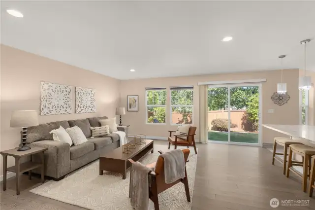 Enjoy family room with view of backyard and open to the updated kitchen with breakfast area.
