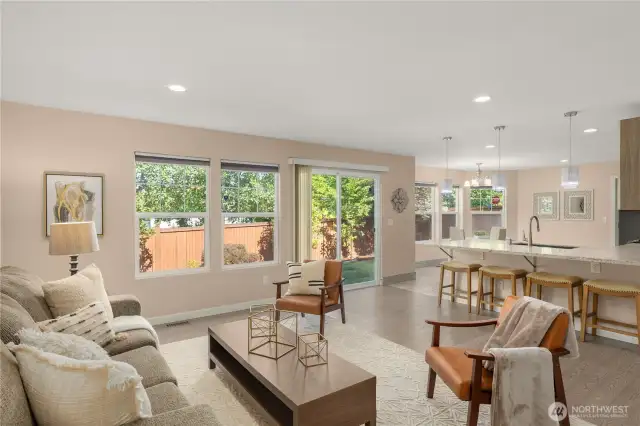 Enjoy family room open to the updated kitchen with breakfast area.