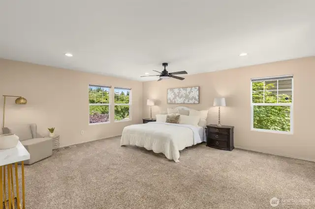 Expansive Master bedroom to relax and unwind with ensuite 5 piece master bathroom and generously sized master closet