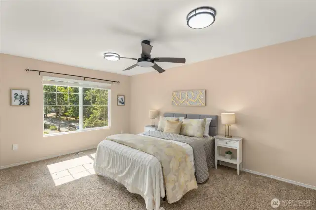 Upstairs third bedroom with decent sized walk in closet