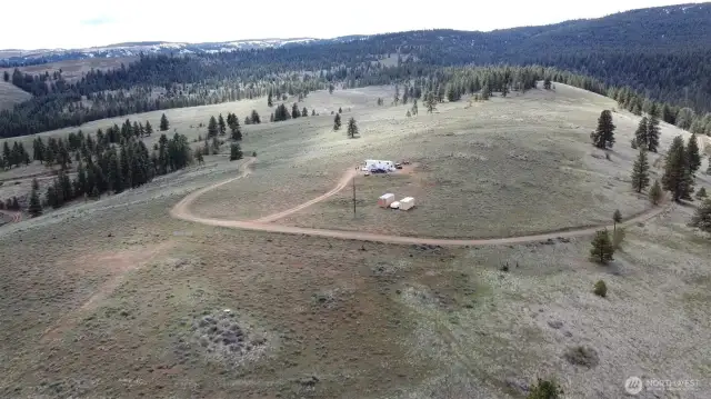 Aerial view of property