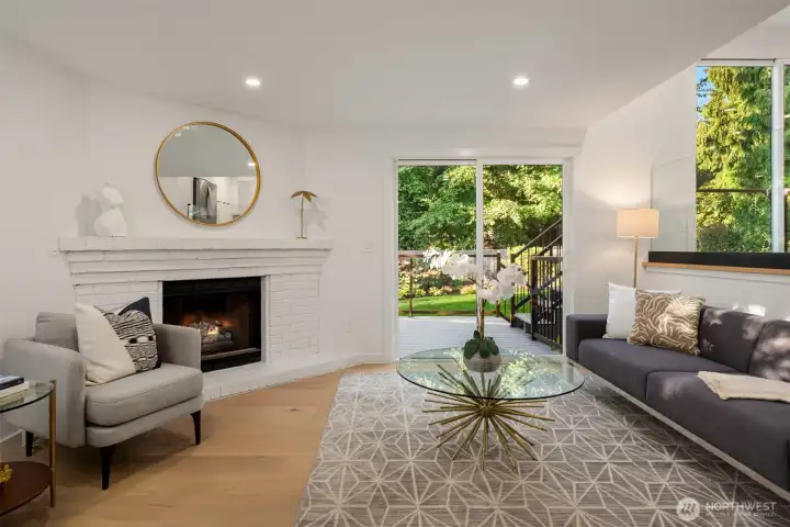 Cozy up to the fireplace on long winter days.