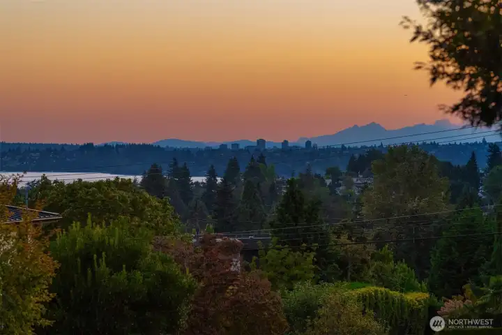 Mountain and lake view.