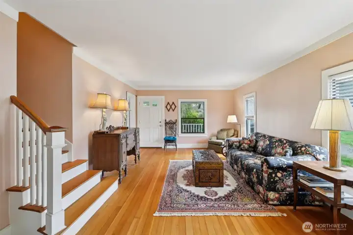 Fir Floors in Living Room of Guest House...