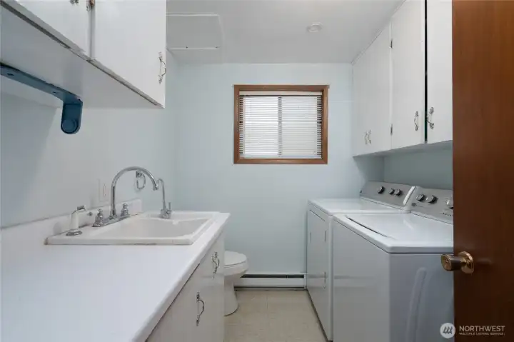 Utility room and 1/2 bath (Basement)