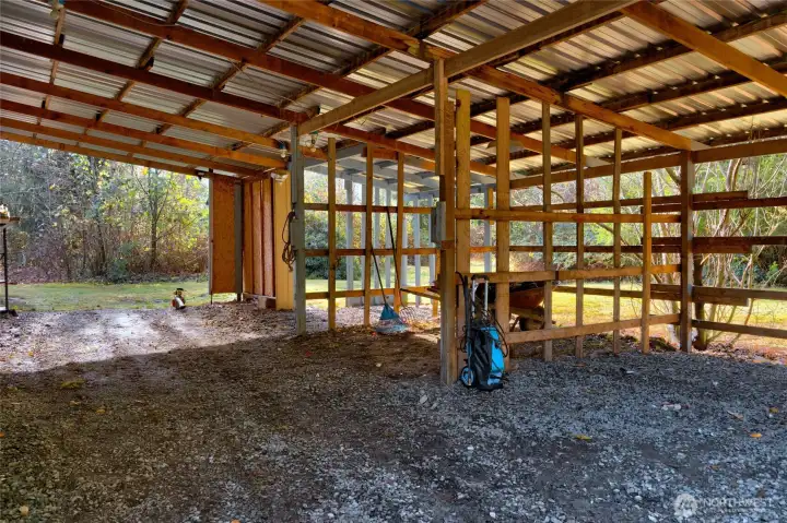 Plenty of parking and storage for extra vehicles, tractors, wood storage etc.