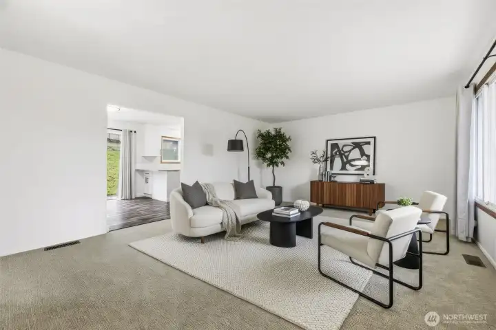 Staged family room