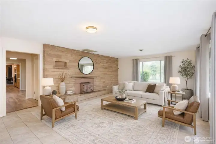 Main Home Great Room Virtually Staged