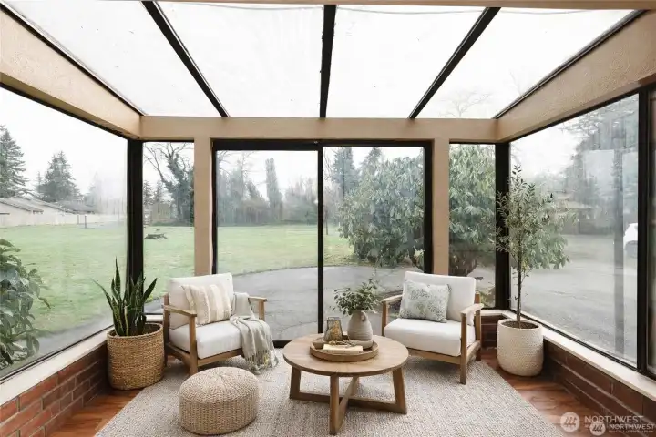 Main Home Sunroom Virtually Staged