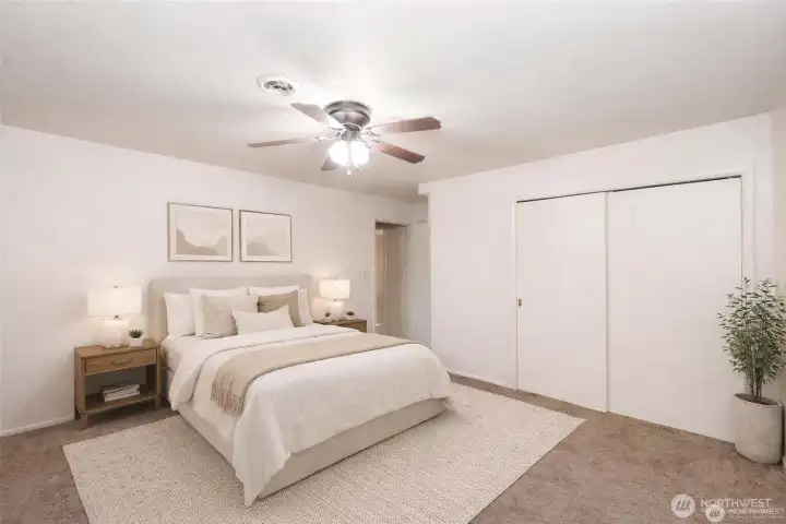 Main Primary Home bedrm Virtually Staged