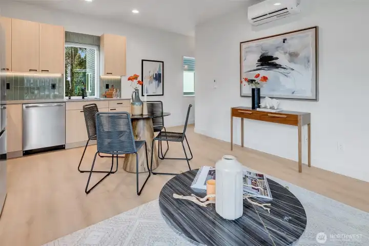 Eat-in kitchen area.