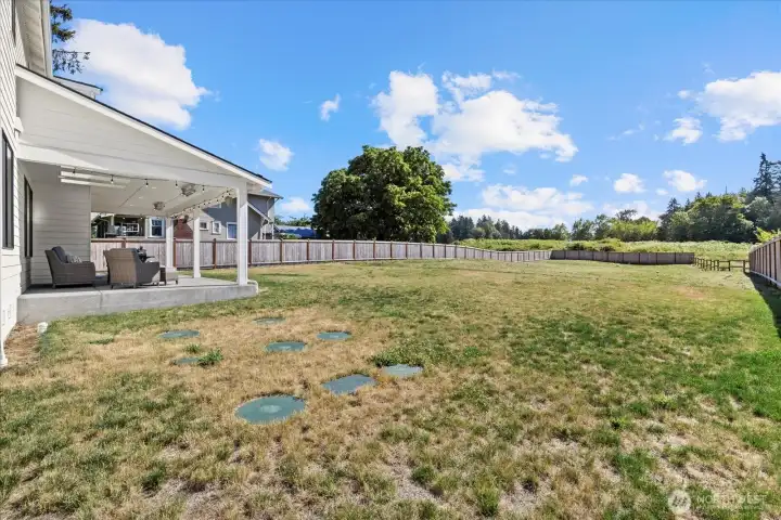 Massive lot with covered porch
