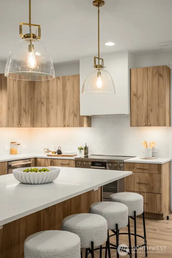 Kitchen with casual eating space.