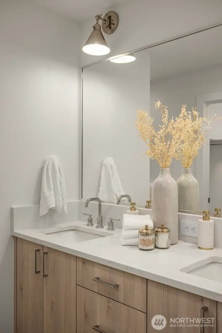 Stylish main floor powder room.
