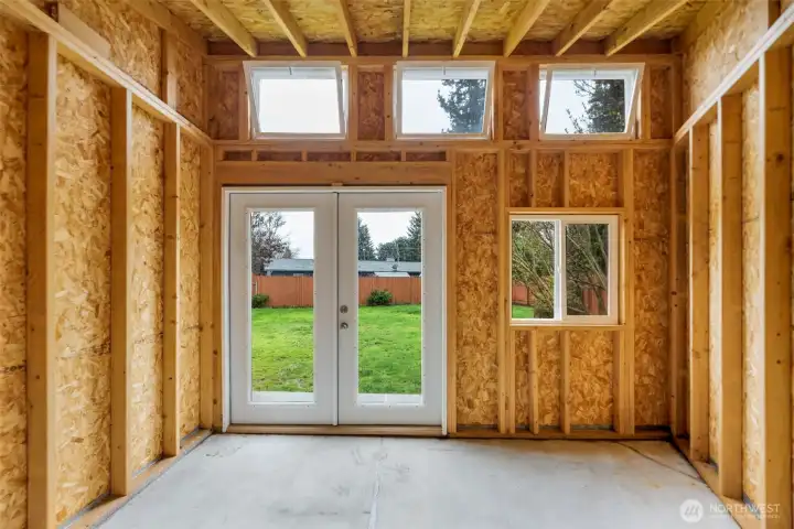 interior of outbuilding