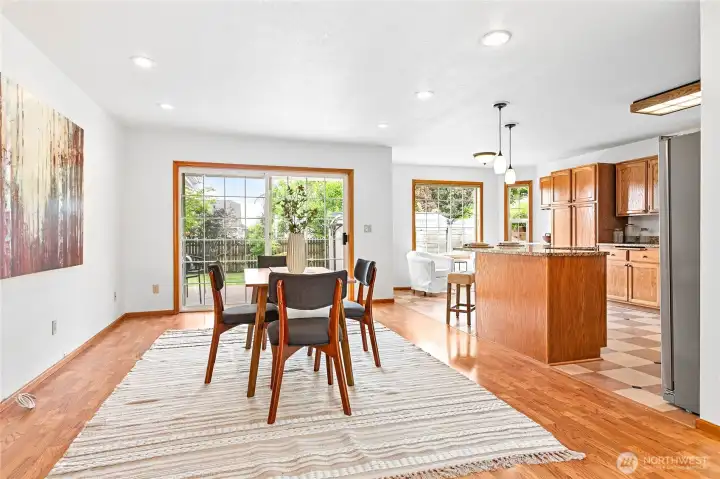 Bonus living space perfect for a large dining table or a second living room