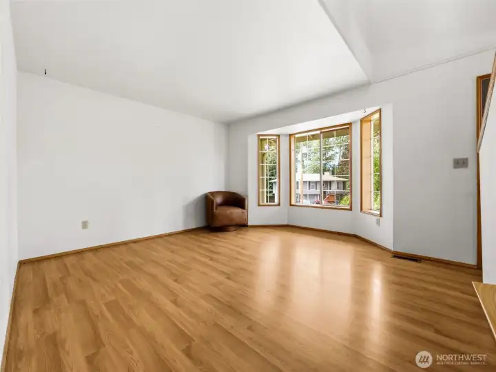 Living Room with Bay Windows