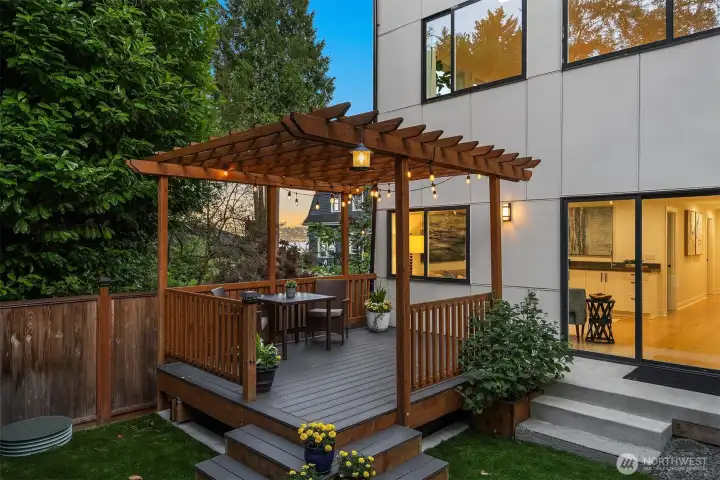 Lower Level Backyard Entertainment Space with Pergola - Walkout from the Family Room Lower Level Backyard Entertainment Space with Pergola - Walkout from the Family Room