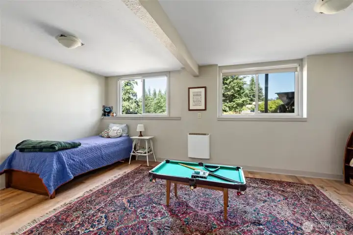 Large third bedroom on lower level. Updated luxury vinyl plank floor in lower level bedrooms and hallway.
