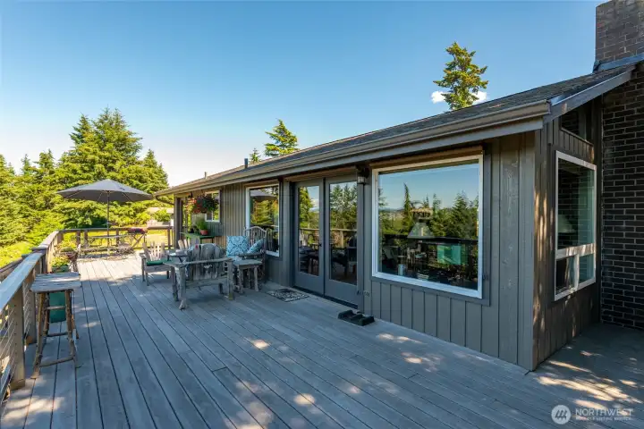 Composite decking for low maintenance.