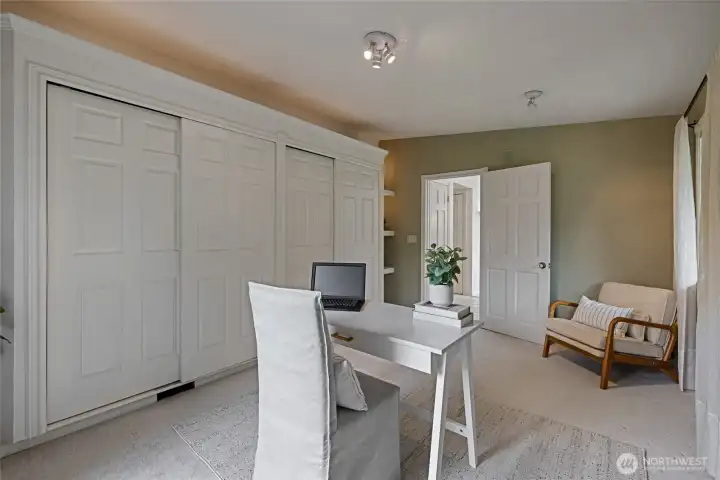 Two closets in the second bedroom.