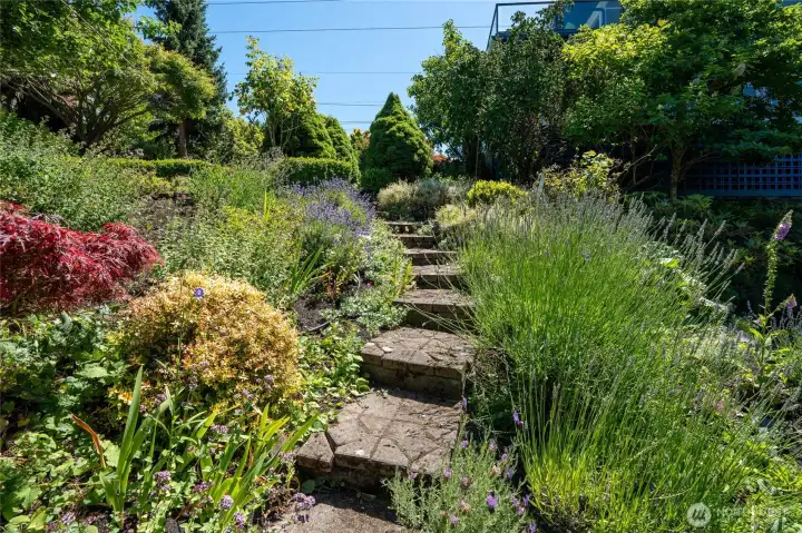 Beautiful gardens in place.