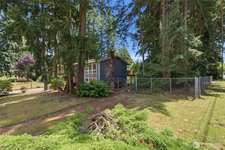Fully fenced backyard! Fully fenced backyard!