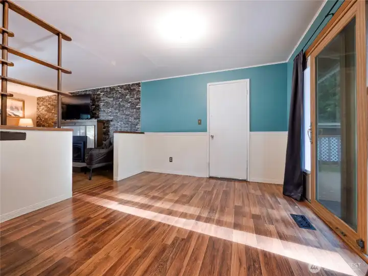 Dining room with door to laundry and garage