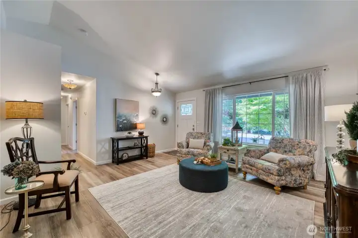 Warm and inviting from the moment you walk in the front door and the vaulted ceiling adds character and charm.