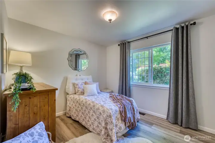 One of three bedrooms.