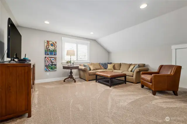 A spacious upper level bonus/flex room offers additional space for entertaining or relaxing.