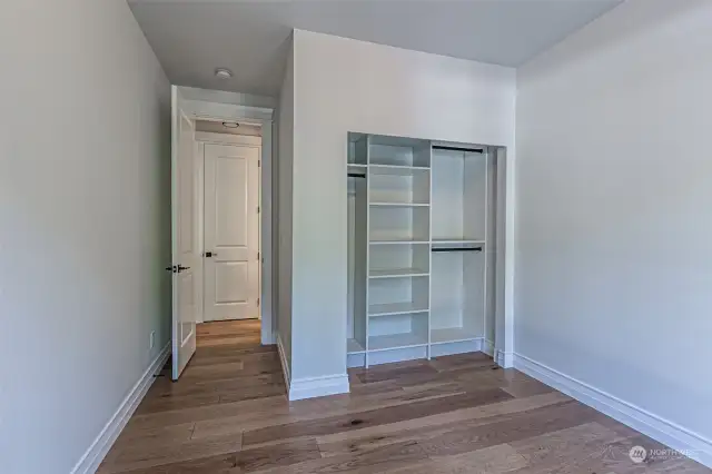 Excellent closet space in the bedroom