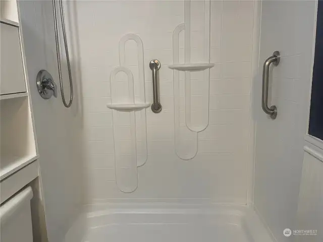 walk in shower in second bathroom