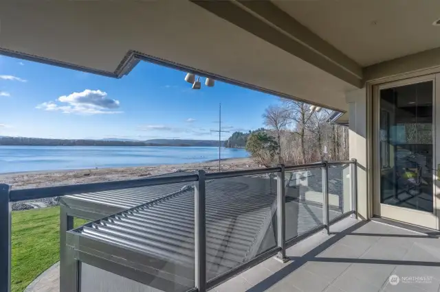 Balcony off the primary bedroom. Also shows a door from one of the flex rooms - currently a craft room with murphy bed and more Calif. Closet storage. Could also be used as an office or....