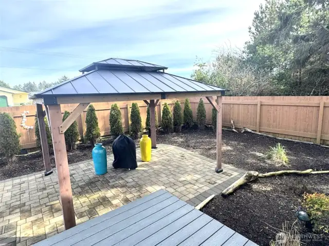 10x12 Wood Gazebo with galvanized steel double roof