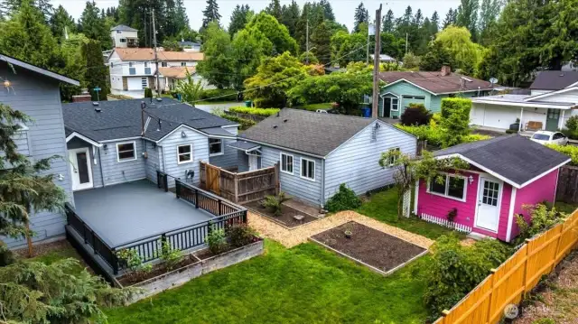 Rear view (note four raised beds)