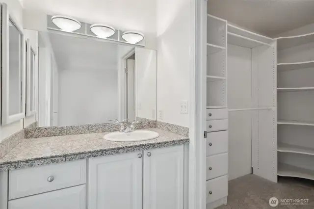 Vanity area of primary