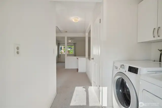 Laundry room view towards hall upstairs