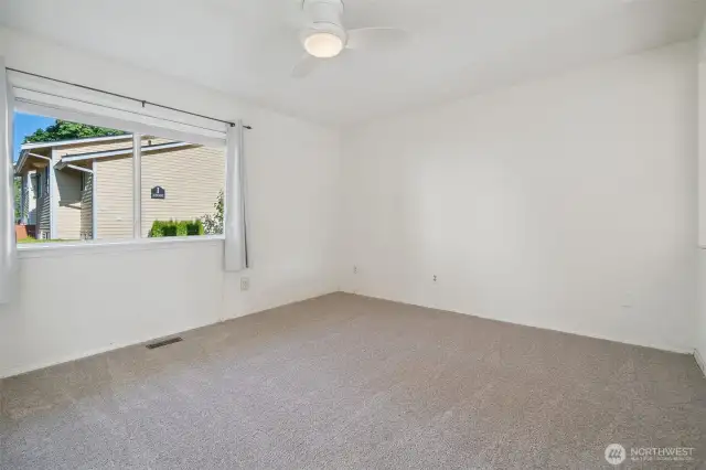 Upper bedroom without staging - fresh paint and carpets!