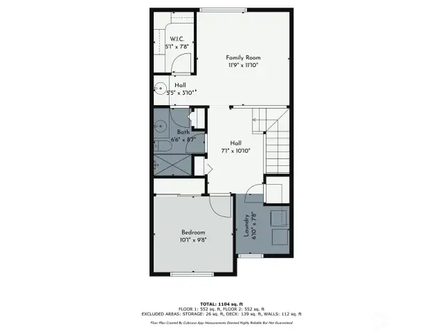 Photographers view of floorplan & square footage - approx.