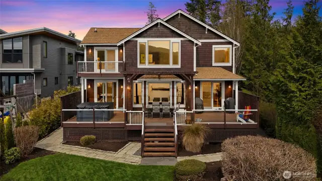 Fantastic shot of the home from the water