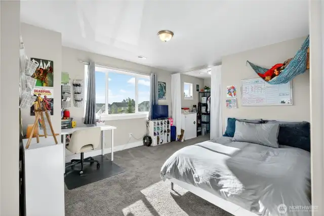 4th Bedroom Upstairs with walk-in closet.