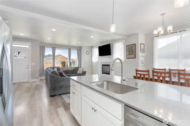 Great room, open floor plan.