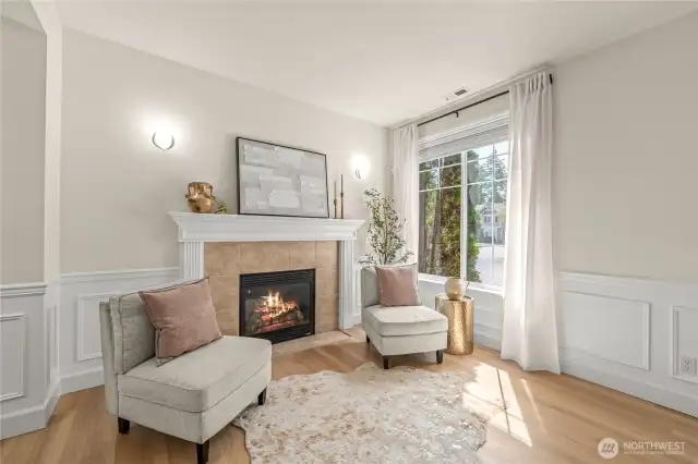 Living room fireplace