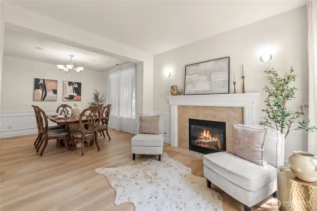Living and formal dining room
