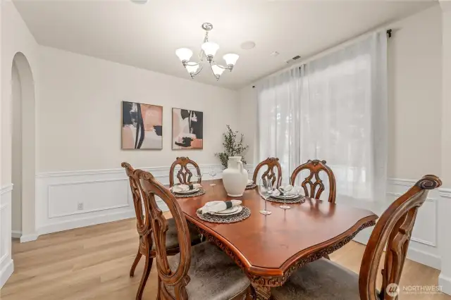 Formal dining from living room