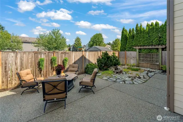 Fire pit and water feature